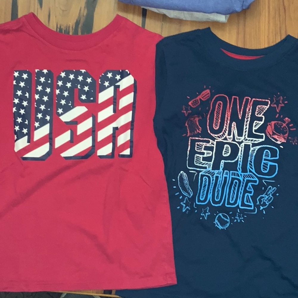 Boys short sleeve patriotic shirts